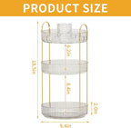 360° Rotating Makeup Organizer, Large-Capacity Skincare Make Up Storage 3 Tier Perfume Organizers Cosmetic Dresser Organizer 