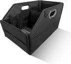 Car Storage Organizer, Waterproof Large Capacity Car Caddy Basket with Metal Handle & Movable Divider, Collapsible Multi-Pocket