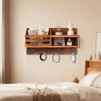 Key and Mail Holder for Wall, Mail Organizer Wall Mount with Shelf, Farmhouse Entryway Decor for Organizing A4 Bags,Wallet, D