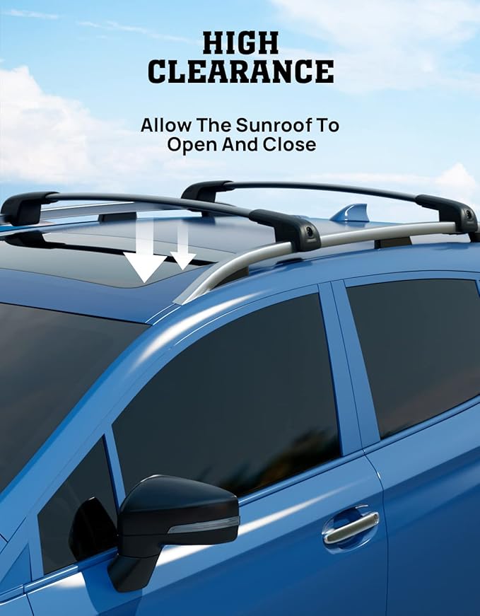 300lbs Lockable Roof Rack Cross Bars Fit for Subaru Crosstrek 2018-2023/ Impreza 2017-2023 with Side Rails, Aluminum Roof Rails Crossbar for Rooftop Cargo Bars Luggage Kayak Bike Racks