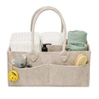 PUTSKA Baby Diaper Caddy Organizer - Nursery Storage Basket for Diaper Station, Baby Basket Shower List and Registry Gift Mus