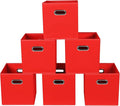 Fabric storage bins Cubes, Fabric Cube Organizer with Handle, Foldable Cube Bins for Cloth or Accessary Storage, 11x11x11, Se
