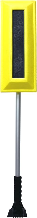 Emsco Group 1719-1AZ Bigfoot 52" Telescoping Snowbroom with 16" Swiveling Foam Blade Dual-Head Ice Scraper, Assorted
