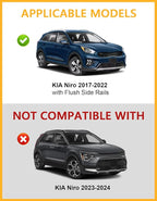 Tuyoung 220lbs Lockable Roof Rack Cross Bars Compatible with KIA NIRO 2017 2018 2019 2020 2021 2022, Heavy Duty Aluminum Roof Rails Crossbars Cargo Bars Canoe Snowboard Rooftop Black Carrier Luggage