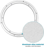 MECCANIXITY Aluminum Lazy Susan 16 Inch Muffler Turntable Ring Large Bearing Metal Rotating Turntable Bearings Swivel Plate H