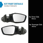 TRQ Power Heated Side Mirror Set Paint to Match Manual Folding for 2012-2015 VW Passat, Driver & Passenger Side, VW1320144, V