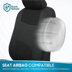 BDK PolyPro Car Seat Covers Full Set Combo with Front and Rear Waterproof All -Weather Car Floor Mats - Universal Fit Automot