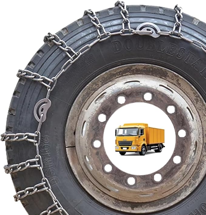 Set of 2 Snow Chains for Trucks & SUVs – Reinforced Anti-Skid Chains –Easy On and Off for Ice & Snow 9mm 315/70R22.5 9mm 275/
