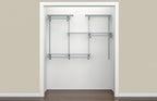 ClosetMaid ShelfTrack Wire Closet Organizer System, Adjustable from 5 to 8 Ft., With Shelves, Clothes Rods, Hardware, Durable