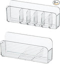 MORNITE Bathroom Medicine Cabinet Organizer Set, Small Narrow Compact Shelves Holder Compartments for Lipstick, Facial Mask, 