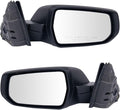 TRQ Driver & Passenger Side Power Mirror Set Textured Black Without Blind Spot Compatible with 2016-2019 Chevrolet Malibu GM1
