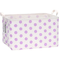 Sea Team Collapsible Canvas Fabric Storage Basket with Handles, Rectangle Waterproof Storage Bin, Box, Cube, Foldable Shelf B