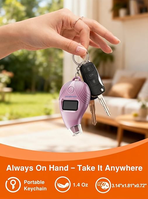 Talking Tire Pressure Gauge with Voice & LED Light, Digital Tire Gauge 150 PSI ±1 PSI Accuracy for Seniors and Women, Backlit Keychain Air Gauge for Car Motorcycle Bike by Seamount
