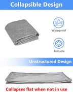 Low Profile Under Bed Storage, 3-Inch High Foldable Underbed Storage Bins with Lid & Zipper, No Structure, Super Slim Clothes
