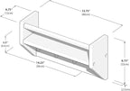Max & Lily Wall Shelf with Pegs, 16 Inch Floating Bookshelf for Kids Room, Solid Wood Wall-Mounted Storage Shelf with Hooks f
