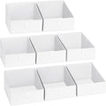 DIMJ Closet Storage Bins 8 Pack - Fabric Trapezoid Closet Organizer Bin, Foldable Storage Baskets for Shelves, Shelf Organize