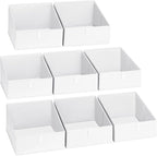 DIMJ Closet Storage Bins 8 Pack - Fabric Trapezoid Closet Organizer Bin, Foldable Storage Baskets for Shelves, Shelf Organize