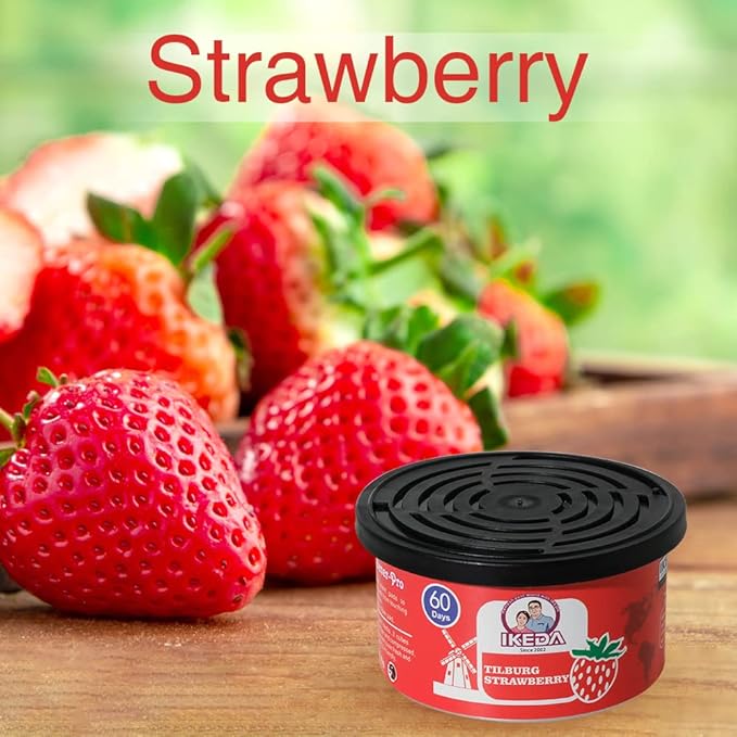 Car Air Freshener: Tilburg Strawberry Scent | Car Scents | Odor Eliminator Essential | Long-Lasting | Strong Fragrance | For 