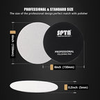 SPTA 5 Pcs 6''(150mm) Car Glass Polishing Discs Microfiber Polishing Buffing Pad, Glass Scratch Removal Kit for Correcting Damaged Windows, Removing Stubborn Waterspots