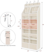 Univivi 5-Shelf Fabric Door Storage Over Door Hanging Organizer with 8 Large Pockets and 4 Small PVC Pockets Closet Cabinet W