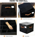 Shoe Organzier for Cloest - Adjustable Shoe Storage Box Fits 8-16 pairs,shoe Bin with Pop-Up dividers,Space Saver shoes Box o
