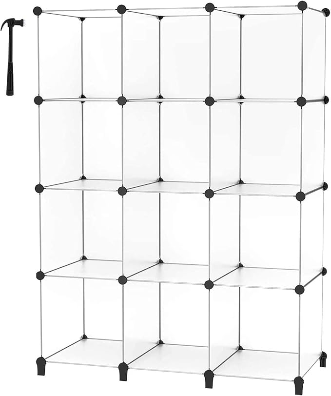 Closet Organizer, 12-cube Closet Organizers and Storage, Portable Cube Storage Organizer, Closet Shelves for Kids, Closet, Be