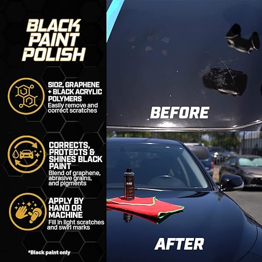 Renegade Products Graphene + Ceramic Black Paint Polish with Sio2, 1 Year Coating for Enthusiasts and Professionals