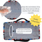 NGIL Extra Large Utility Tote Reusable Grocery Bag Oversized Collapsible for Groceries, Storage, Picnic, Beach (Cow Serape-Black)