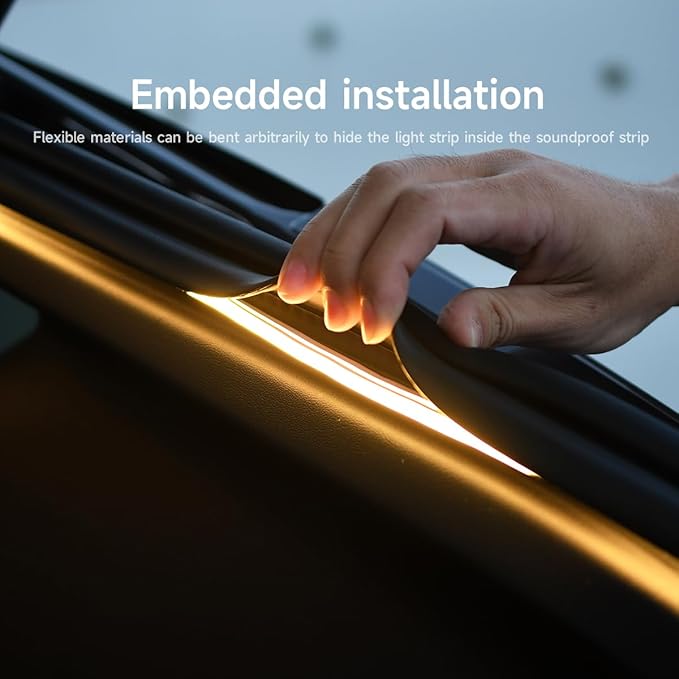 Trunk LED Light Strip for Tesla Model 3 Highland 23-25 Rear Trunk Cargo Light Interior Decoration Lights for Tesla Model 3 Refresh Easy Installation Trunk Accessories Ambient Lights (Warm White)