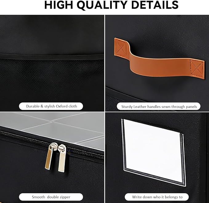 Shoe Organzier for Cloest - 2pack Adjustable Shoe Storage Box Fits 8-16 pairs,shoe Bin with Pop-Up dividers,Space Saver shoes