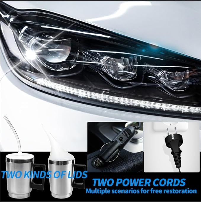 Headlight Restoration Kit, 800g Vapor Headlight Restoration Kit, Head Light Lens Restore Kit with 800g Repair Liquid for Repair Headlight Yellowing/Vague/Scratch/Oxidation