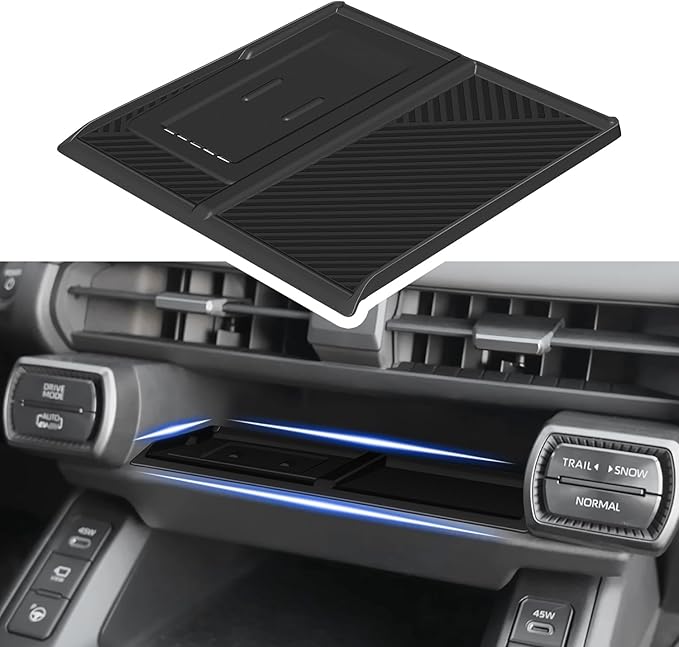 Wireless Charging Protective Mat for Toyota RAV4 2026, Silicone Anti-Slip Center Console Wireless Charger Cover Pad, Interior