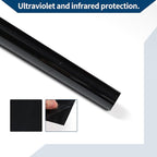 Car Window Tint Film Window Privacy Film Car Carbon 2 PLY PET 24.61 ft x 23.62 Inch 1 Pc Black VLT 11% IRR 66% UVR 96%