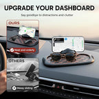Multifunction Car Anti Slip Mat, 360° Rotatable Phone Holder Dashboard Pad with Temporary Parking Number Rotatable Car Anti S