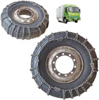 YAGOLD 2pcs 9mm Snow Chains for Trucks & SUVs – Reinforced Anti-Skid Chains –Easy On and Off for Ice Snow & Sand 275/80R22.5 