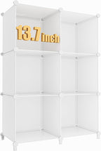 HOMIDEC XLarge Cube Storage Organizer,13.7 Inch Closet Organizer Storage Cabinet Shelf Bookshelf with Metal Hammer, Storage C