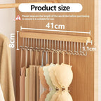 2 pack 16.2 inch valet rods for closets, extendable and pull-out wardrobe pole for belt hangers,tie hangers,bra organizer, cl