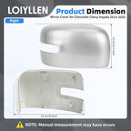 Driver & Passenger Side Mirror Cover Replacement for Jeep Renegade 2015 2016 2017 2018 2019 - Left & Right Side Mirror Covers, Rear View Mirror Cap Accessories Silver, With Lamp