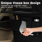 Car Seat Organizers,Multi-functional Back Seat Protectors, Storage Pouches, and Tray Holders (for Cars, Kids, Seat Back and Rear Seats) (Plain Black, 1 Pcs)
