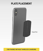 Scosche MRK2PK-UB MagicMount Replacement Metal Plate Kit for Phone, Metal Plates for Magnetic Mount Cell Phone Holder for Car, Universal with All Devices and Phone Case, Black, Pack of 2