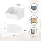 Homsorout Storage Bins for Shelves - Small Trapezoid Closet Shelf Organizer, Fabric Organization Bins with Handles, Storage B
