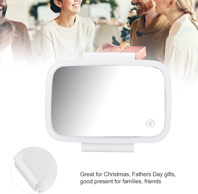 LED Sun Visor Mirror,Car Sun Visor Vanity Mirror,Built in Surround LED Lights with Touch Screen, with Retractable Back Clip for Universal Sun Visor