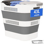 OOAMBB 43L(11.5Gallon) Collapsible Laundry Basket with Handles, Foldable Laundry Basket Plastc,Pop Up Tall Storage Container/