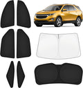 KUST Car Window Shades for Chevy Equinox 2018-2024 Windshield Sun Shade Side Window Cover UV Block Privacy Protection Equinox Accessories for Camping Blackout Rear Back Full Set 8PCS