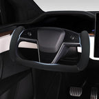 Steering Wheel Cover for Tesla Yoke Steering Wheel, Car Steering Wheel Cover for Tesla Model S 2021-Present/Model X 2021-Present Steering Wheel Accessories Black