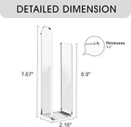 2 Packs Hat Hangers for Wall - Hat Hook Acrylic Baseball Hat Rack Adhesive Baseball Cap Organizer Hat Holder for Wall Closet 