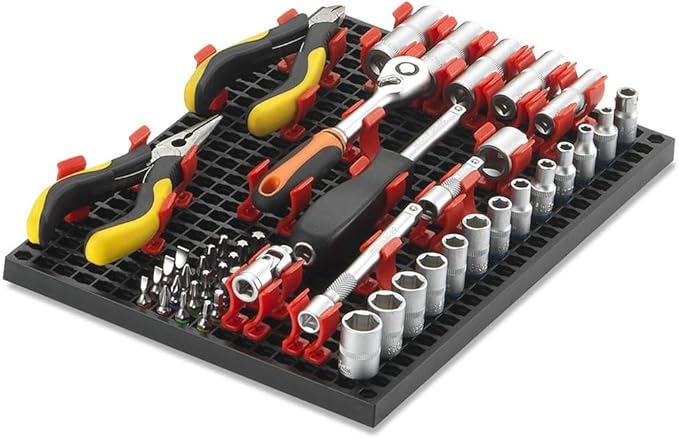 FREE ZONE 68-Piece Large Pegboard Tools Organizer Set, (Black) Tool Box and Storage, Tool Box Drawer Organizer for Tool Chest