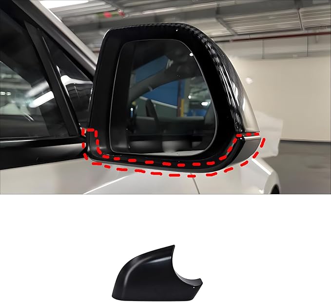 fit For Tesla Model Y Front Wing Mirror Cover Holder Lower Tray 2018-2024， Side Mirror Bottom Cover Replacement for Tesla Model Y Wing Repair (right side black)