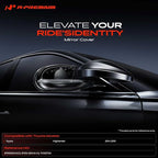 A-Premium Passenger Side Rearview Mirror Cover Cap - Compatible with Toyota Highlander 2014-2019 - Smooth Black, with Turn Signal Hole