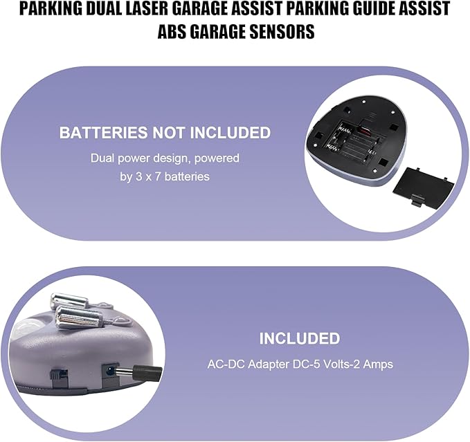 Parking Guide Assist Laser Sensor, 360 Degree Adjustable Laser Head Car Garage Sensor, Universal Dual Lasers Garage Sensors for Parking Guide, Parking Aid Car Accessories